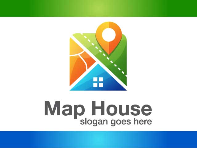 Map home logo design free download