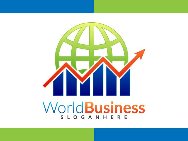 Stats world professional logo design and vector colorful world logo design download