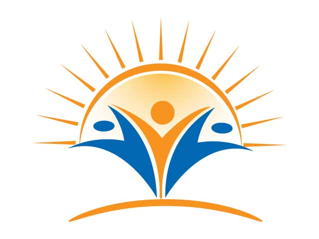 human with sun logo design free download