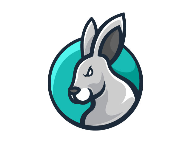 Rabbit colorful logo illustration free download