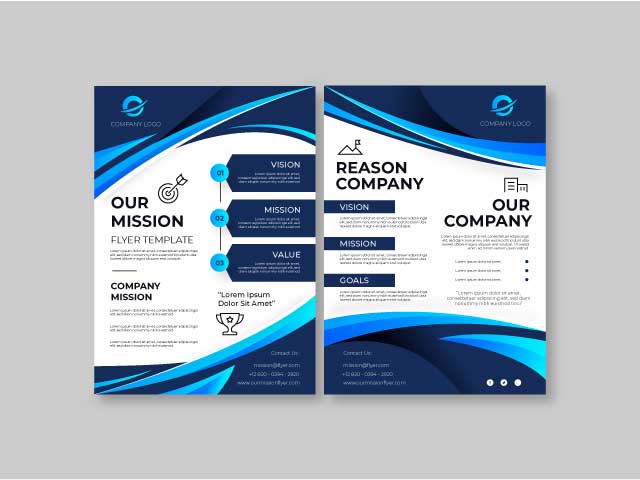 Abstract trifold brochure template free download