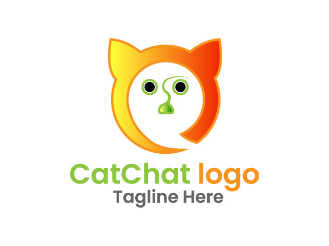 CatChat logo design branding free download