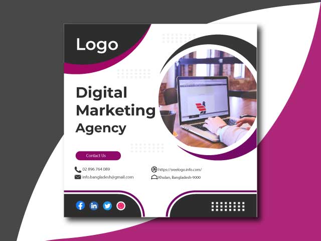 Digital marketing agency post design brand free download