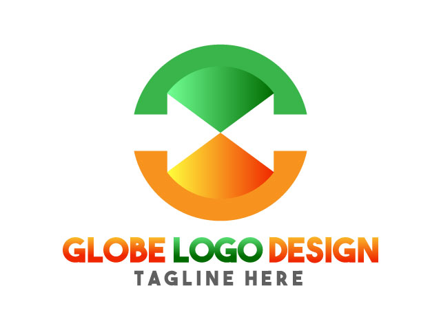 3D Globe and Arrow Business Logo design free download