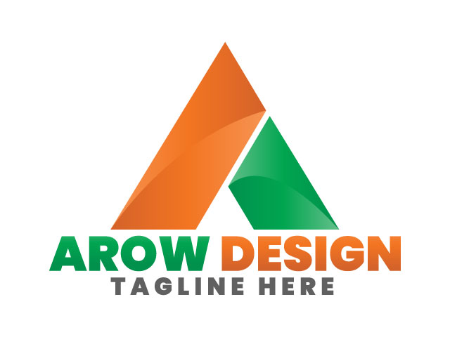 Arrow Letter A Logo design free download