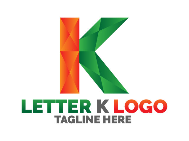 K Logo Monogram Letter design brand free download