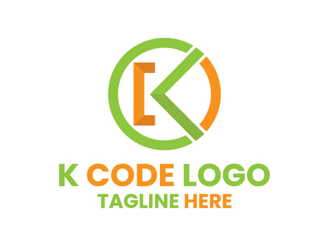 Letter K & Code Logo design free download