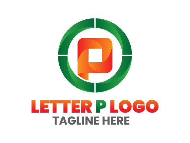 Letter P Logo Printing Media design free download