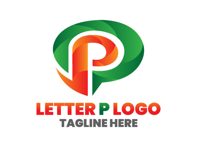 Print P Letter Logo brand design free download