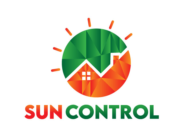 Sun control solar panel company logo design brand free download