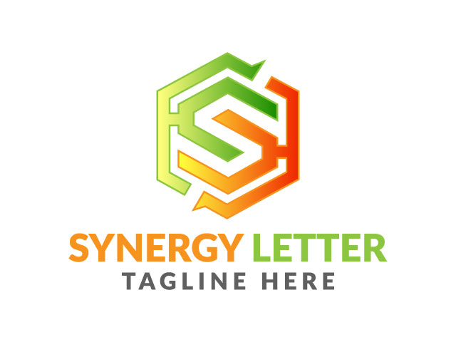 Synergy Letter S Logo design brand free download