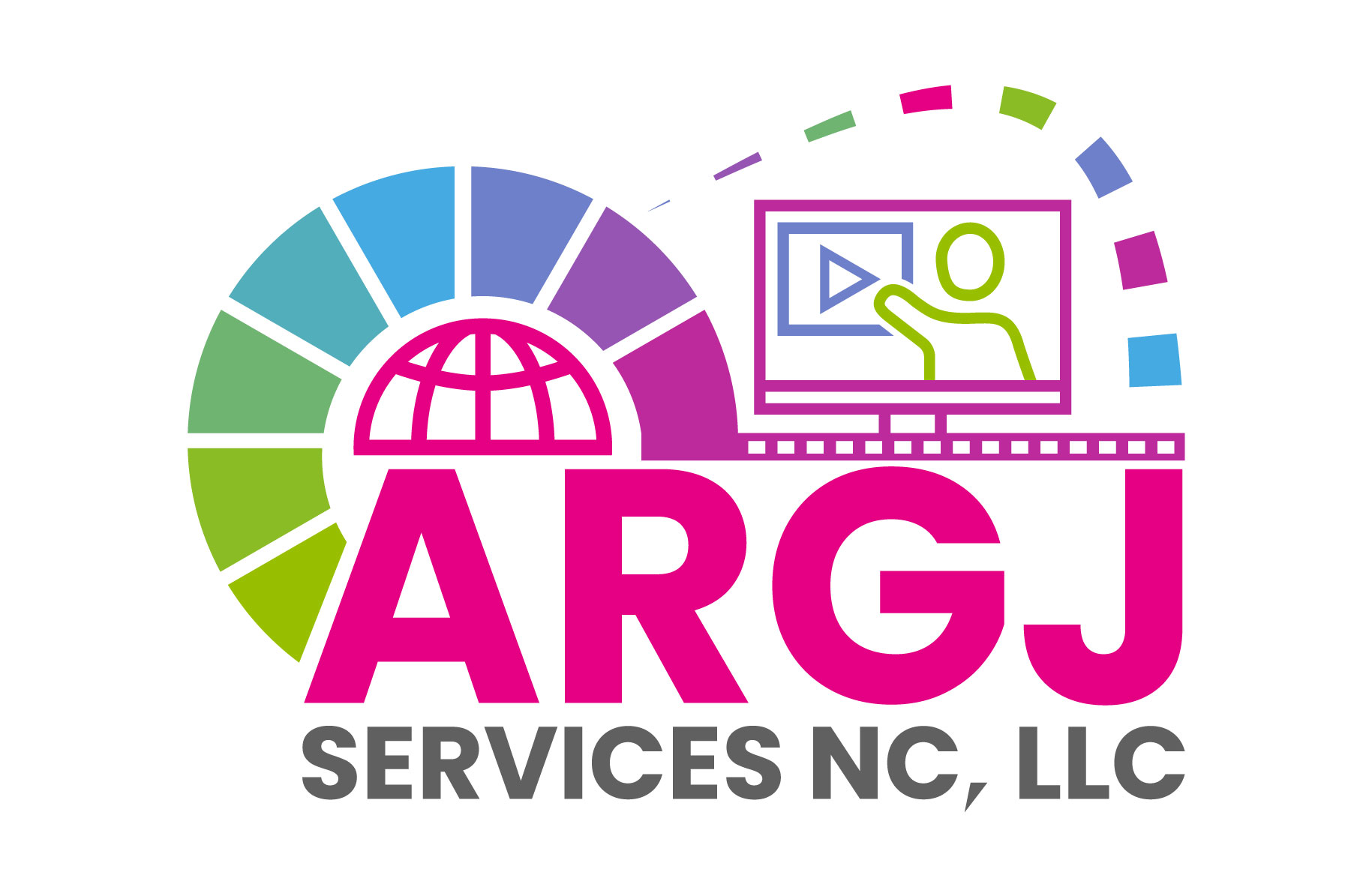 Digital ARGJ Services NC LLC logo design brand free download