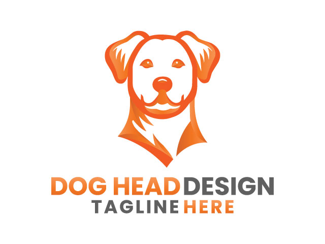 Cute Dog Head Logo Free Download