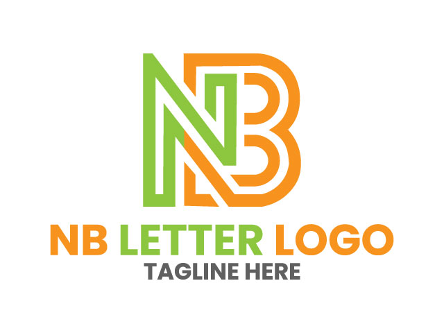 NB letter logo icon vector free download