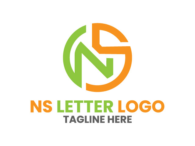 NS letter logo design vector free download