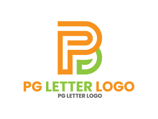 PG letter logo design icon vector free download