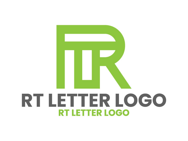 RT Letter logo design brand icon free download