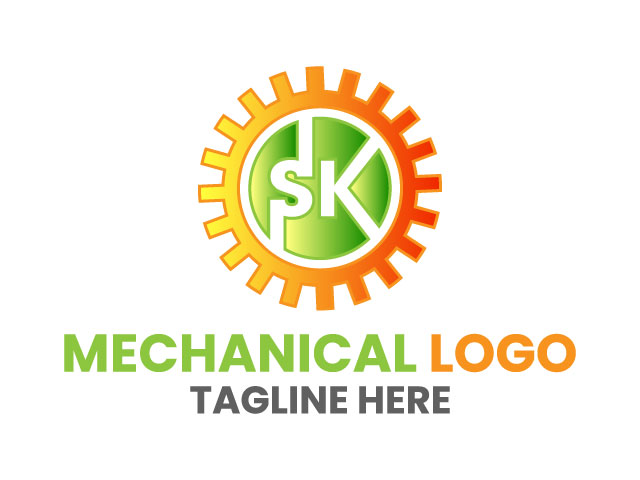 SK Mechanical Logo Design Free download