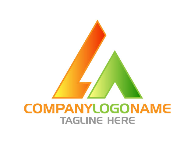 AL Alphabets Letters Logo design free download