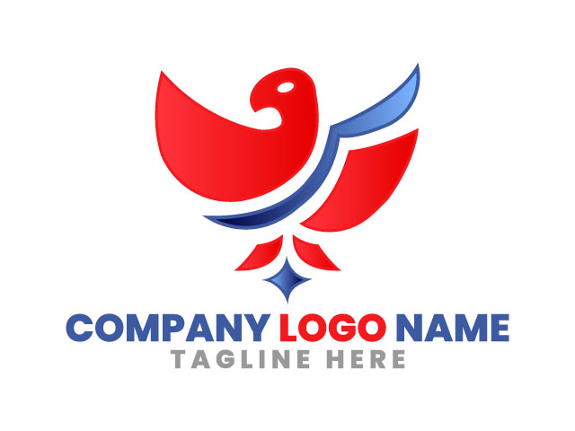 Eagle Flag modern logo design brand
