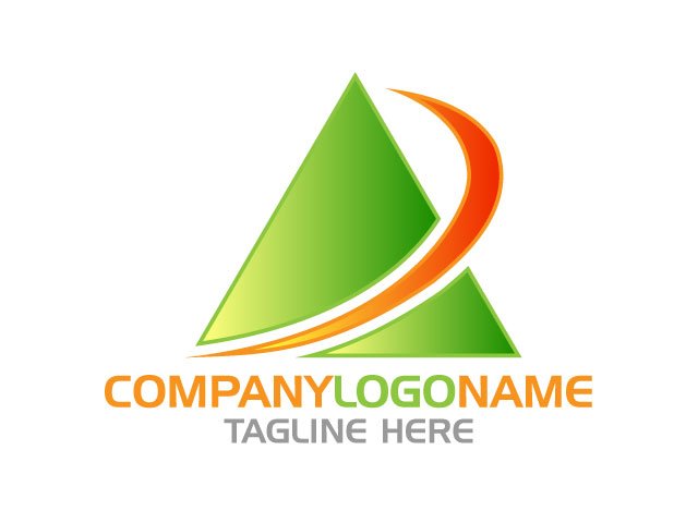 Logo triangle abstract with growth mark brand free download