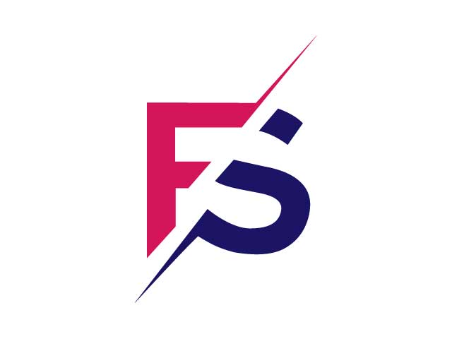 FS Letter Logo with Color block Design