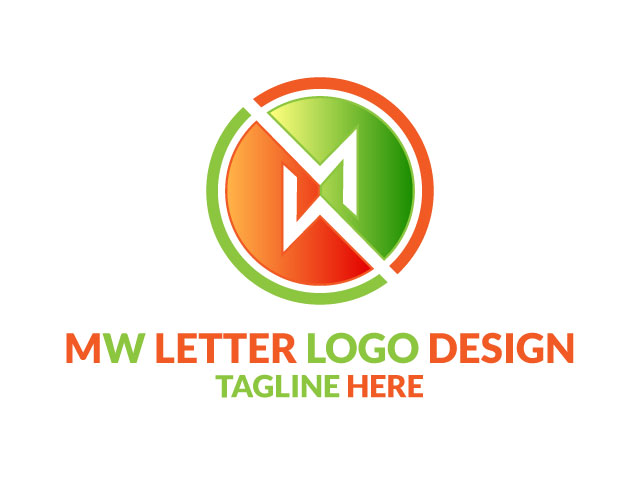 MW Letter logo design market free download