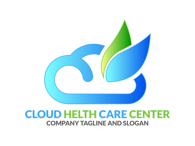 Cloud health care Center brand logo design