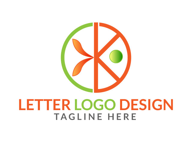 Letter kv logo design business branding