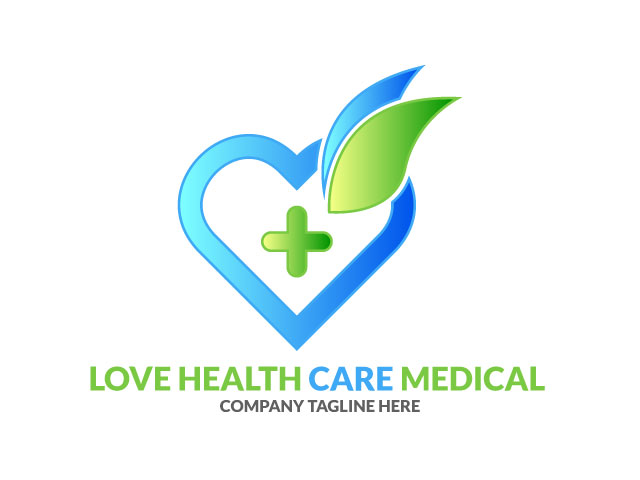 Love health care medical center logo design