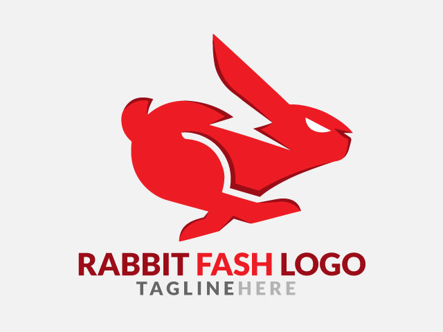 Rabbit fash logo design