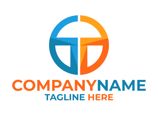 Company abstract letter t logo design